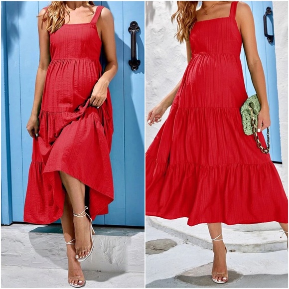 Maternity Cami Maxi Minimalist dress - Picture 4 of 8